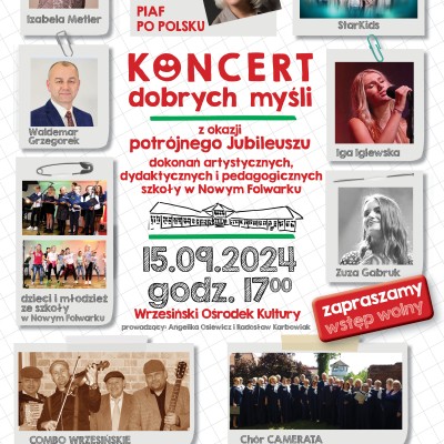 Zaproszenie na koncert jubileuszowy