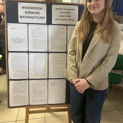 Hania - ​ Finalistka Wojewódzkiego Konkursu Matematycznego